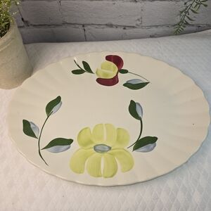 VINTAGE BLUE RIDGE SERVING PLATTER SHOO FLY DAISY RED YELLOW WHITE FLORAL
